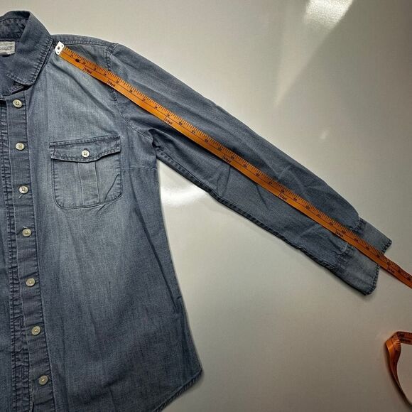 J.Crew Blue Jean Long Sleeve Button Down Shirt- XS - Picture 8 of 8